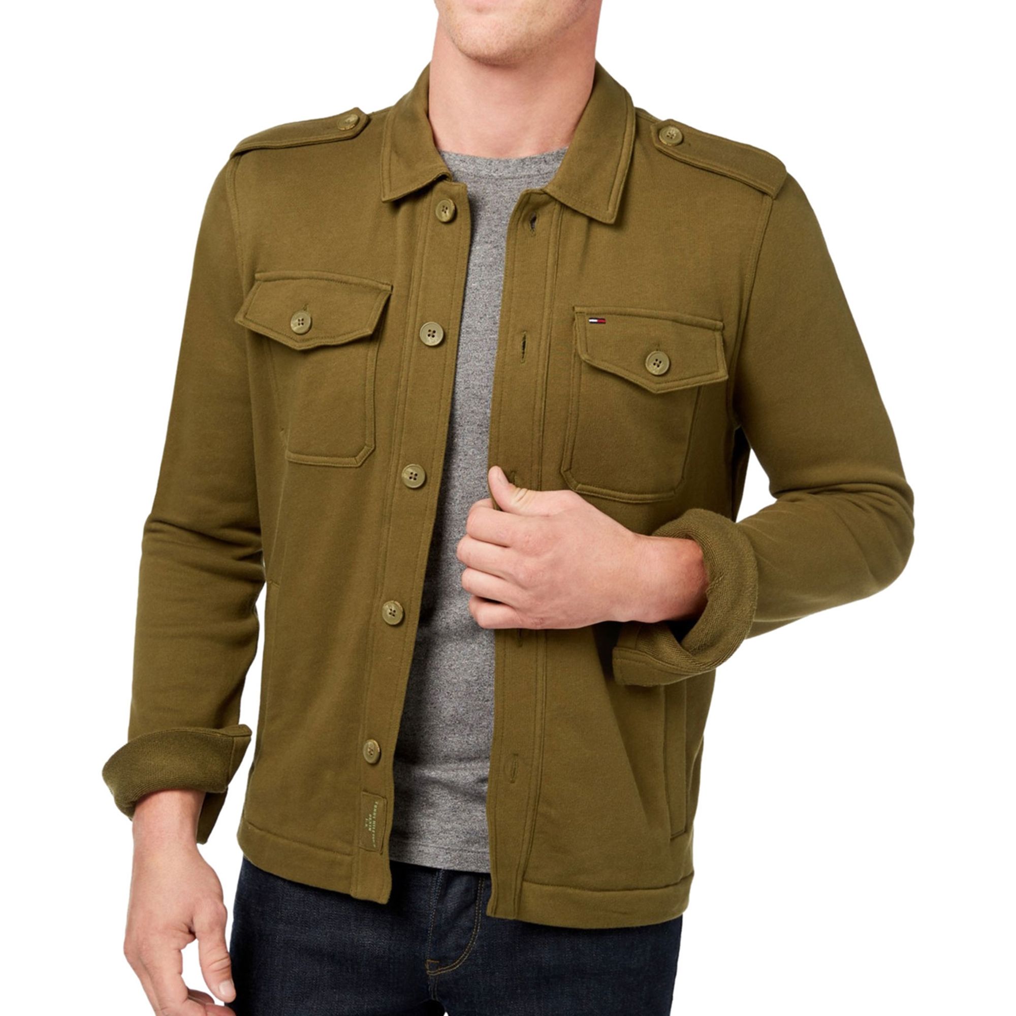 Mens Ernie Shirt Jacket, Green, Medium